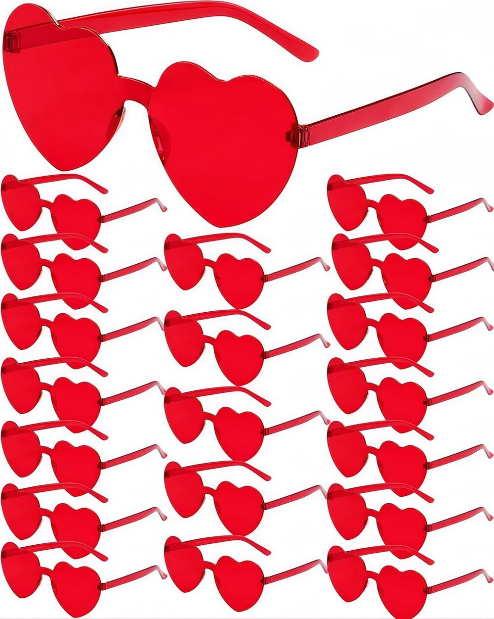 3883 20 Pairs Heart Sunglasses , Valentine's Day Party Favor Heart Shaped